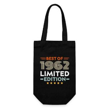 Retro 1962 Vintage Gift 62nd Birthday 62 Years - Gift Bag for Bottles - black - Front