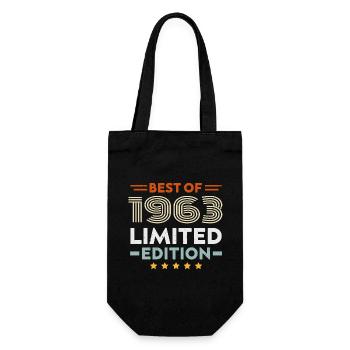 Retro 1963 Vintage Cadeau 61e Anniversaire 61 Ans - Sac à bouteille - noir - Devant