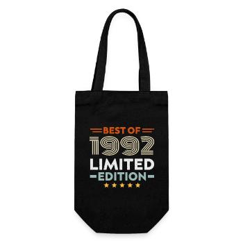 Retro 1992 Vintage Gift 32nd Birthday 32 Years - Gift Bag for Bottles - black - Front