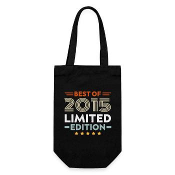 Retro 2015 Vintage Cadeau 9e Anniversaire 9 Ans - Sac à bouteille - noir - Devant
