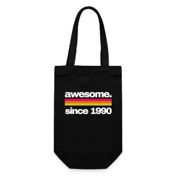 awesome since 1990 - Geschenkbeutel für Flaschen - Schwarz - Vorne