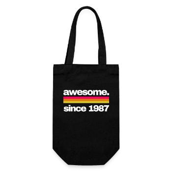 awesome since 1987 - Geschenkbeutel für Flaschen - Schwarz - Vorne