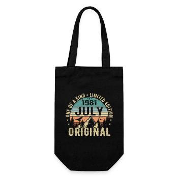 Anniversaire de juillet 1981 Cadeau d'anniversaire de juillet 1981 - Sac à bouteille - noir - Devant