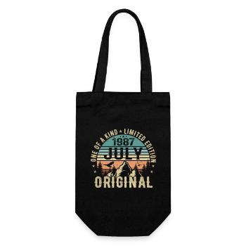 Juli 1987 Geburtstag Juli 1987 Geburtstagsgeschenk - Geschenkbeutel für Flaschen - Schwarz - Vorne