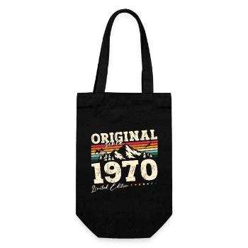 55th Birthday Legendary June 1970 Vintage 1970 - Gift Bag for Bottles - black - Front
