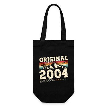 20th Birthday Original 2004 Vintage 2004 - Gift Bag for Bottles - black - Front