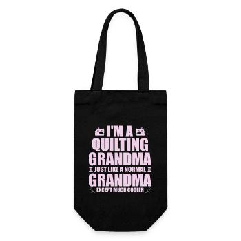 I'm a quilting grandma just like a normal grandma - Sac à bouteille - noir - Devant