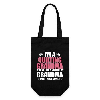 I'm a quilting grandma just like a normal grandma - Sac à bouteille - noir - Devant