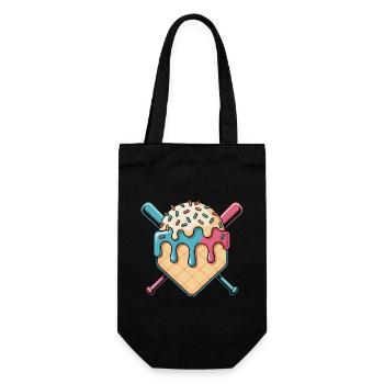 Eis-Baseballspieler - Geschenkbeutel für Flaschen - Schwarz - Vorne
