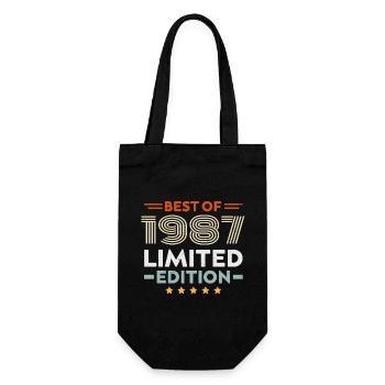 Retro 1963 Vintage Gift 61st Birthday 61 Years - Gift Bag for Bottles - black - Front