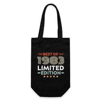 Retro 1983 Vintage Gift 41st Birthday 41 Years - Gift Bag for Bottles - black - Front