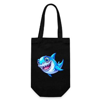 Requin mignon - Sac à bouteille - noir - Devant