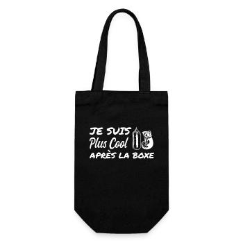 Ich bin cooler nach dem Boxen | Box-Humor - Geschenkbeutel für Flaschen - Schwarz - Vorne