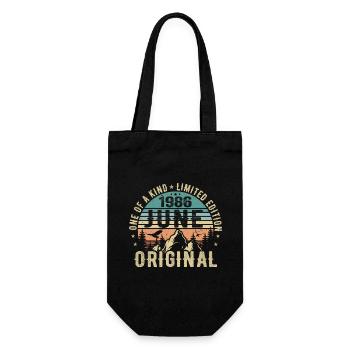 Legendär Seit Juni 1986 Geburtstag Geschenk 1986 - Geschenkbeutel für Flaschen - Schwarz - Vorne