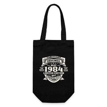 Legend May 1984 Vintage 1984 Birthday 1984 - Gift Bag for Bottles - black - Front