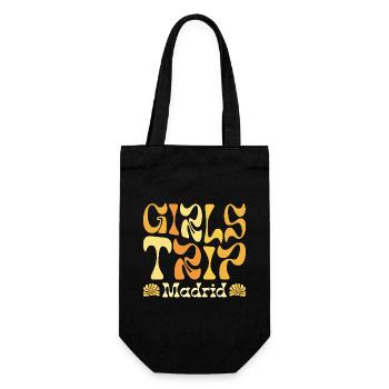 Girl Group Reisen Madrid - Geschenkbeutel für Flaschen - Schwarz - Vorne