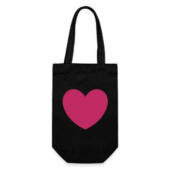 Valentine's Day, Valentine's Day, Valentine's Day - Gift Bag for Bottles - black - Front