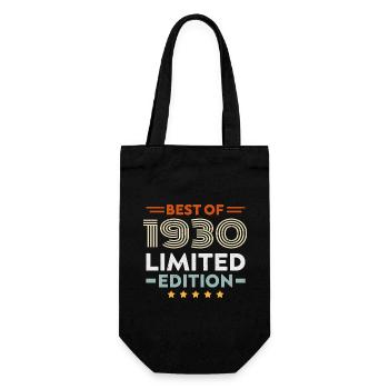 Retro 1930 Vintage 94th Birthday Gift 94 Years Old - Gift Bag for Bottles - black - Front