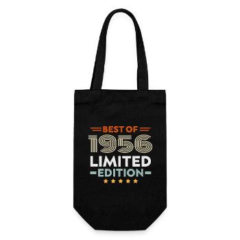 Retro 1956 Vintage Gift 68th Birthday 68 Years - Gift Bag for Bottles - black - Front