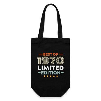 Retro 1963 Vintage Gift 61st Birthday 61 Years - Gift Bag for Bottles - black - Front