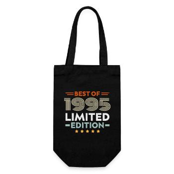 Retro 1995 Vintage Gift 29th Birthday 29 Years - Gift Bag for Bottles - black - Front