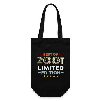 Retro 2001 Vintage Gift 23rd Birthday 23 Years - Gift Bag for Bottles - black - Front