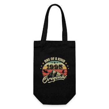 1995 Geburtstag Jahrgang 1995 Retro geboren 1995 - Geschenkbeutel für Flaschen - Schwarz - Vorne