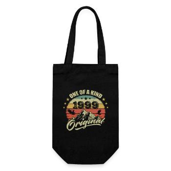 1999 Geburtstag Jahrgang 1999 Retro geboren 1999 - Geschenkbeutel für Flaschen - Schwarz - Vorne