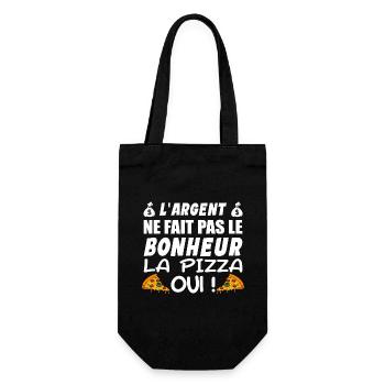 L argent Ne Fait Pas Le Bonheur La Pizza Oui - Sac à bouteille - noir - Devant