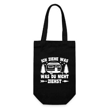 I pull what you don't pull Caravan Camper - Gift Bag for Bottles - black - Front