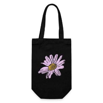 Blume pastell Blume Blumen pastell Blumen flieder - Geschenkbeutel für Flaschen - Schwarz - Vorne