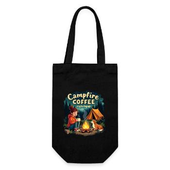 Le café au feu de camp est ma langue d’amour - Camping Dog - Sac à bouteille - noir - Devant