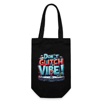 Don't Glitch my Vibe - Retro Gaming Graffiti - Gift Bag for Bottles - black - Front