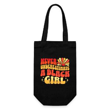 Jamais Sous-estimer Fille Noire - Sac à bouteille - noir - Devant