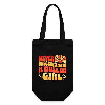 Jamais Sous-estimer Fille Musulmane - Sac à bouteille - noir - Devant