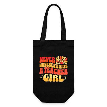 Jamais Sous-estimer Fille Enseignante - Sac à bouteille - noir - Devant