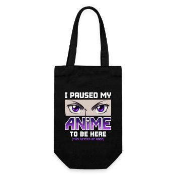 J’ai mis mon anime en pause pour être ici - Otaku Funny Manga - Sac à bouteille - noir - Devant