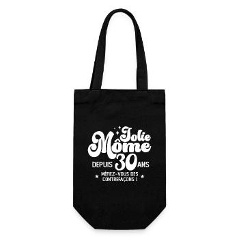 Cadeau Femme anniversaire 30 ans jolie mome cop - Sac à bouteille - noir - Devant