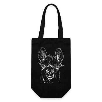 Llama alpaca line drawing - Gift Bag for Bottles - black - Front