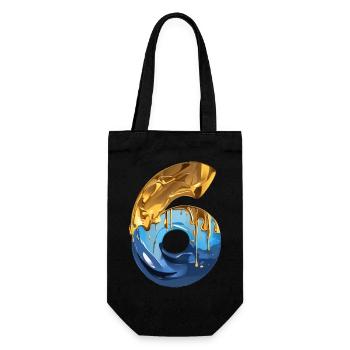 NR. 6 NUMMER 6 COOL 6. GEBURTSTAG - Geschenkbeutel für Flaschen - Schwarz - Vorne