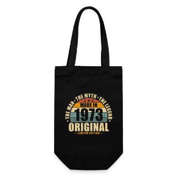 1973 Vintage né homme mythe légende - Sac à bouteille - noir - Devant