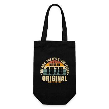 1979 Vintage Born Man Myth Legend - Gift Bag for Bottles - black - Front