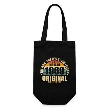 1969 Vintage né homme mythe légende - Sac à bouteille - noir - Devant