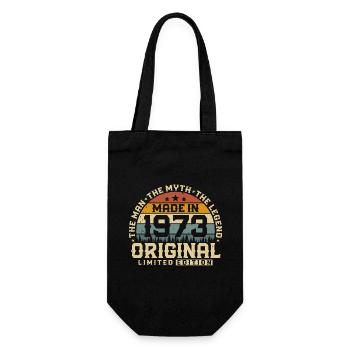 1973 Vintage né homme mythe légende - Sac à bouteille - noir - Devant