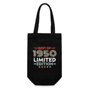 Retro 1950's Vintage Gift 74th Birthday 74 Years - Gift Bag for Bottles - black - Front