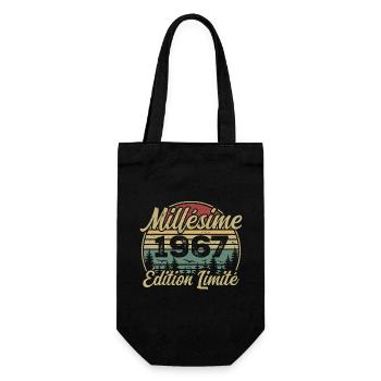 Millésime 1967 - Cadeau Pour le 57e Anniversaire - Sac à bouteille - noir - Devant