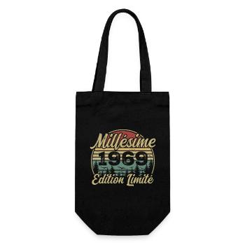 Millésime 1969 - Cadeau Pour le 55e Anniversaire - Sac à bouteille - noir - Devant