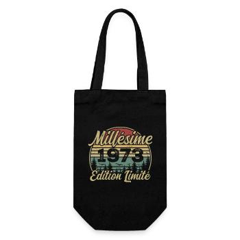 Millésime 1973 - Cadeau Pour le 51e Anniversaire - Sac à bouteille - noir - Devant