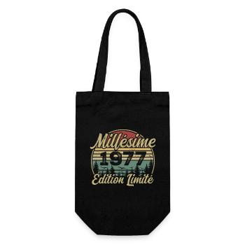 Millésime 1977 - Cadeau Pour le 47e Anniversaire - Sac à bouteille - noir - Devant