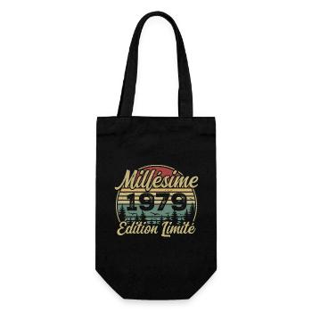 Millésime 1979 - Cadeau Pour le 45e Anniversaire - Sac à bouteille - noir - Devant